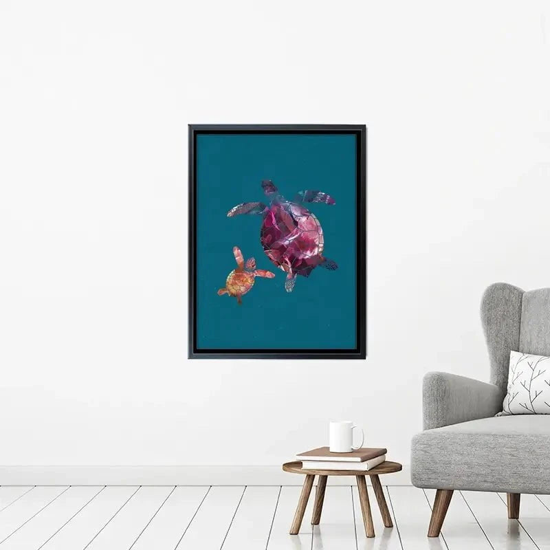 Teal Turtles Canvas Print Teal Turtles Canvas Print wall art product Sarah Manovski