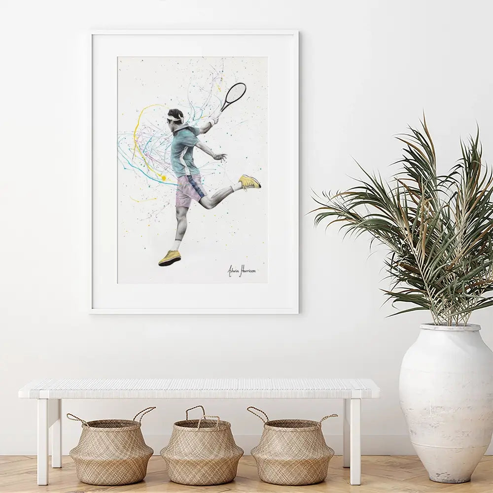Tennis Player Framed Art Print Tennis Player Framed Art Print wall art product Ashvin Harrison