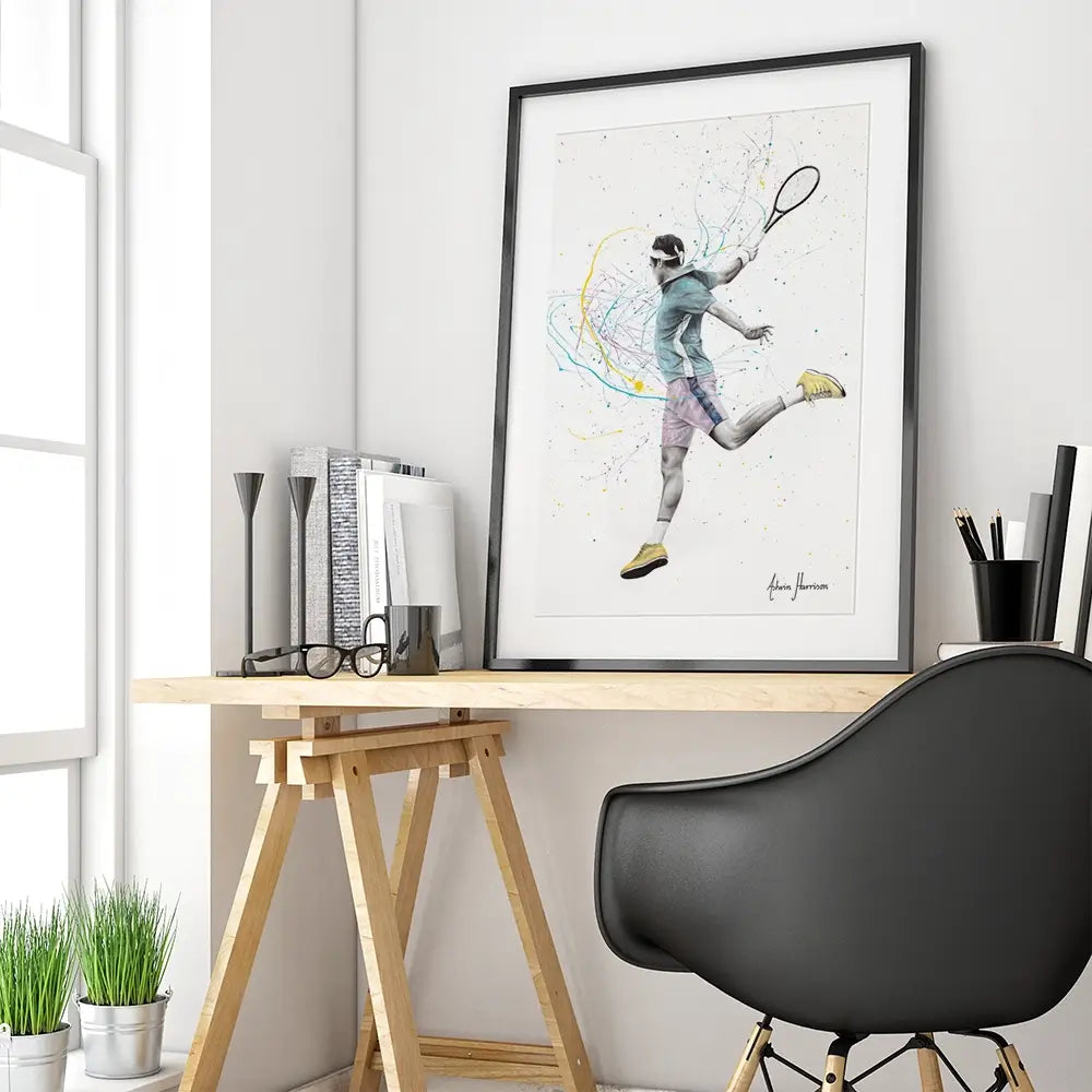 Tennis Player Framed Art Print Tennis Player Framed Art Print wall art product Ashvin Harrison
