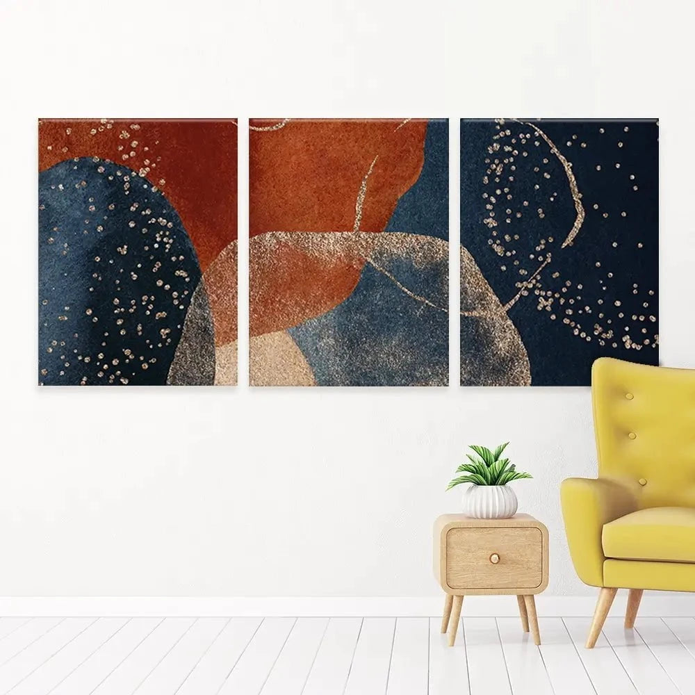 Terracotta Abstract Trio Canvas Print Terracotta Abstract Trio Canvas Print wall art product VerisStudio / Shutterstock