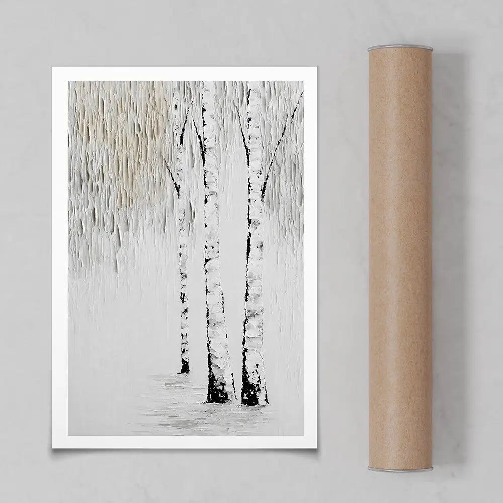 Textured Birch Trees Art Print Textured Birch Trees Art Print wall art product LSR Design Studio - Independent