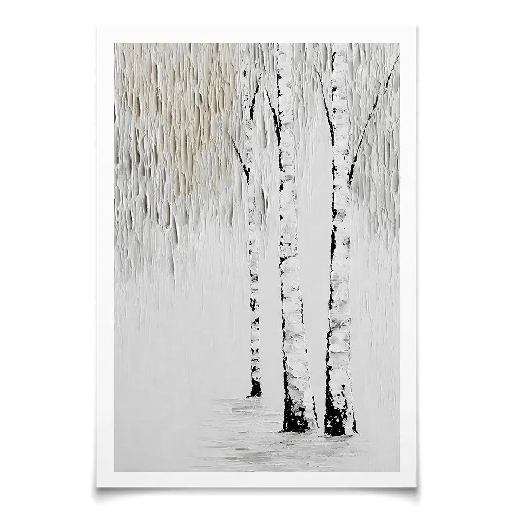 Textured Birch Trees Art Print Textured Birch Trees Art Print wall art product LSR Design Studio - Independent