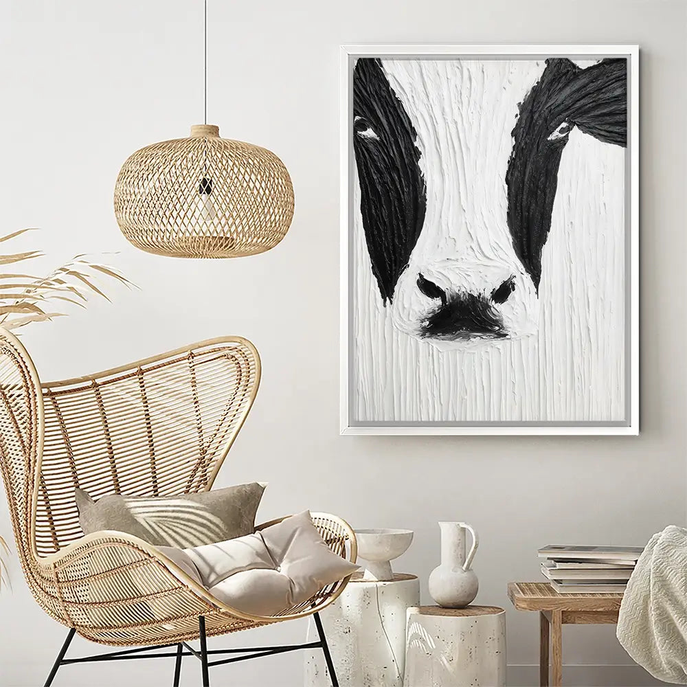 Textured Cow Canvas Print Textured Cow Canvas Print wall art product LSR Design Studio - Independent