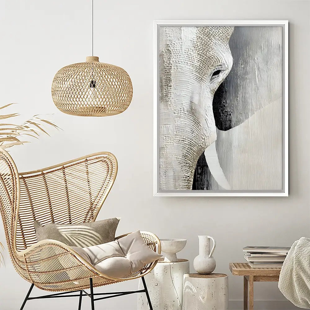Textured Elephant Canvas Print Textured Elephant Canvas Print wall art product LSR Design Studio - Independent