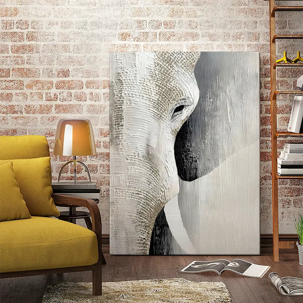 Textured Elephant Canvas Print Textured Elephant Canvas Print wall art product LSR Design Studio - Independent