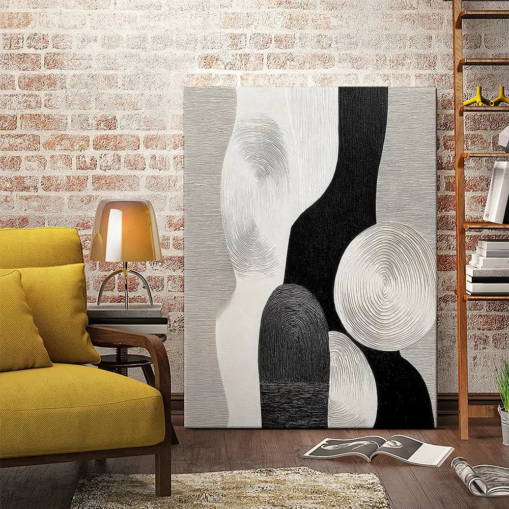 Textured Geometric Shapes Canvas Print Textured Geometric Shapes Canvas Print wall art product LSR Design Studio - Independent