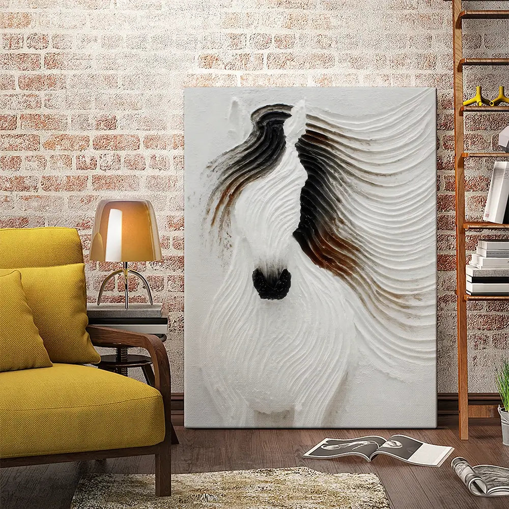 Textured Horse Canvas Print Textured Horse Canvas Print wall art product LSR Design Studio - Independent