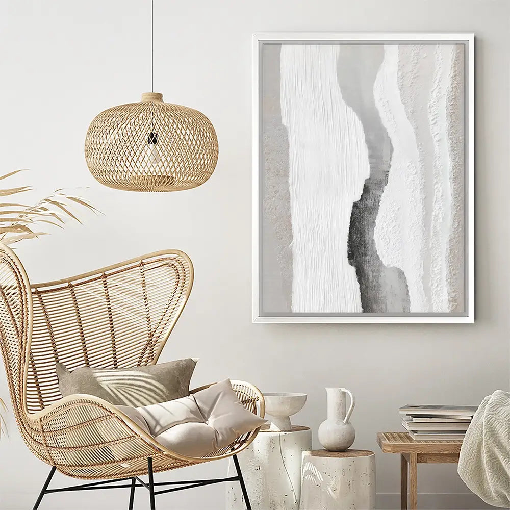 Textured Neutral Brushstrokes Canvas Print Textured Neutral Brushstrokes Canvas Print wall art product LSR Design Studio - Independent