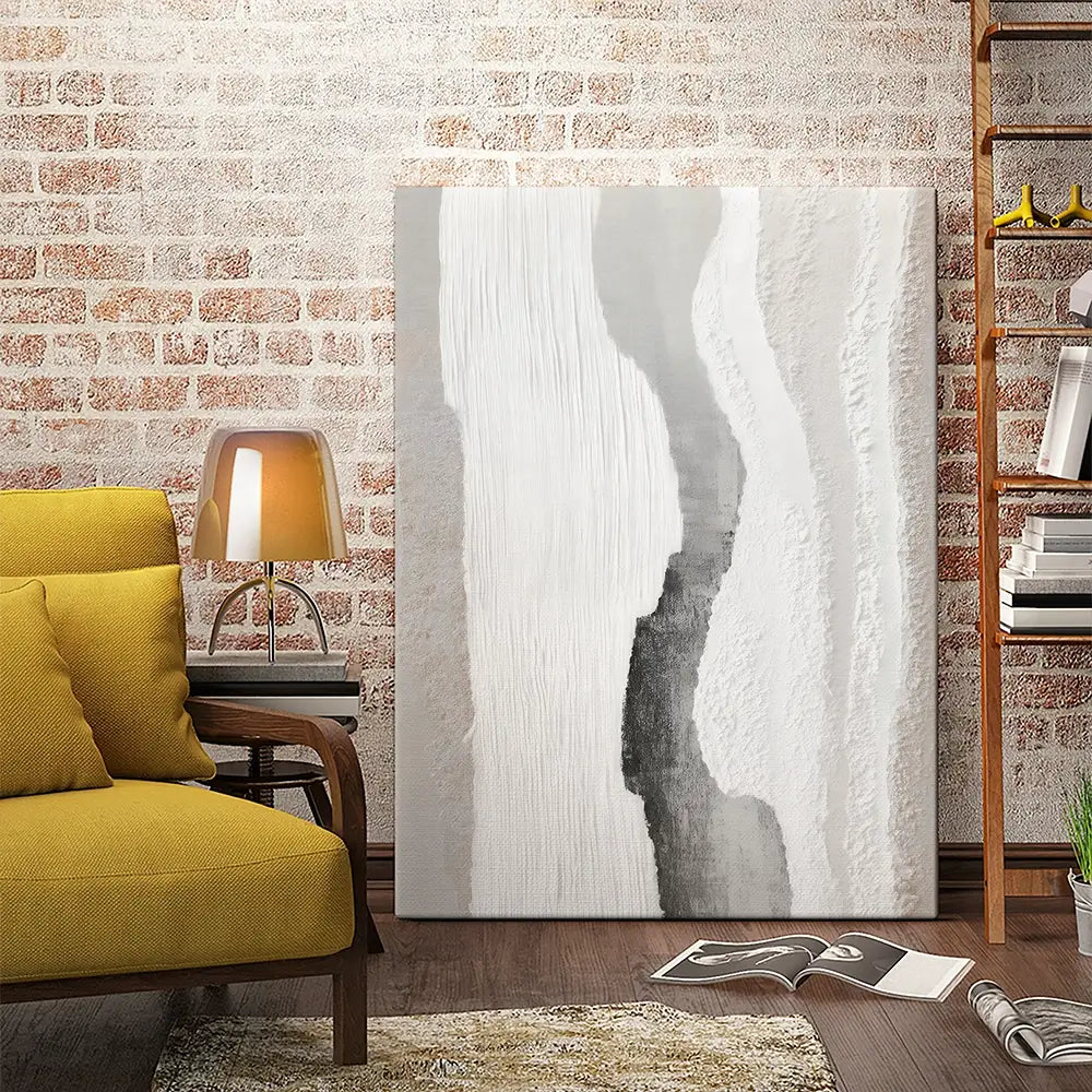 Textured Neutral Brushstrokes Canvas Print Textured Neutral Brushstrokes Canvas Print wall art product LSR Design Studio - Independent