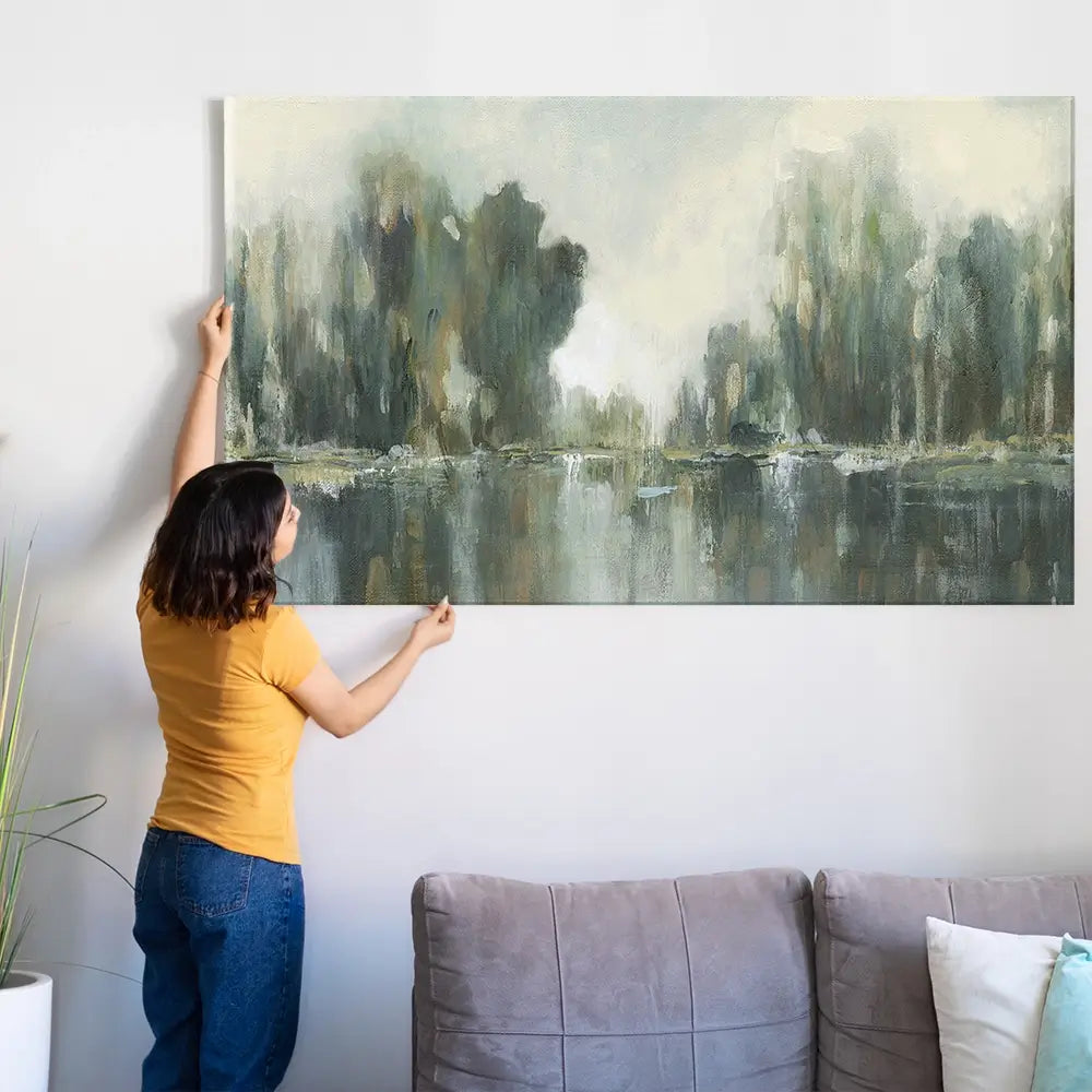 Textured Treeline Oversized Canvas Print Textured Treeline Oversized Canvas Print wall art product Art Print Shop