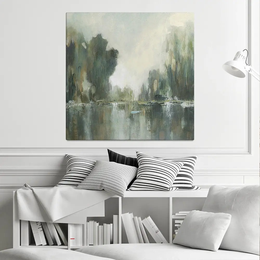 Textured Treeline Square Canvas Print Textured Treeline Square Canvas Print wall art product Carol Robinson
