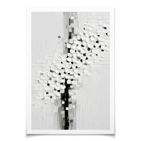 Textured White Blossoms Art Print Textured White Blossoms Art Print wall art product LSR Design Studio - Independent