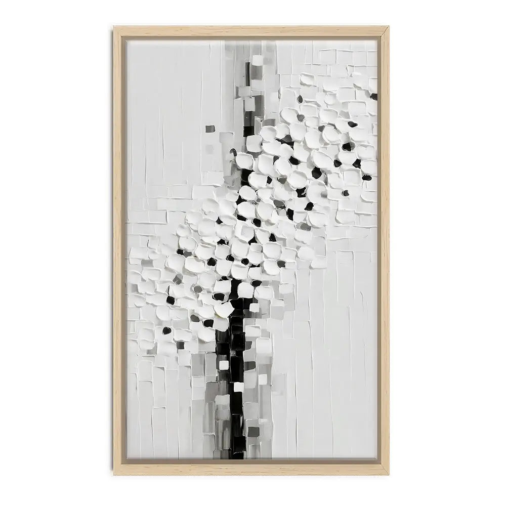 Textured White Blossoms Canvas Print Textured White Blossoms Canvas Print wall art product LSR Design Studio - Independent