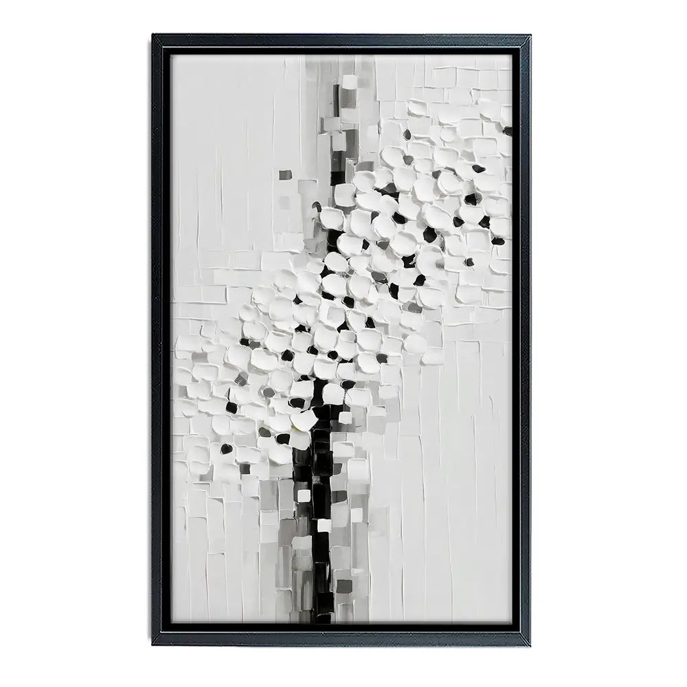 Textured White Blossoms Canvas Print Textured White Blossoms Canvas Print wall art product LSR Design Studio - Independent