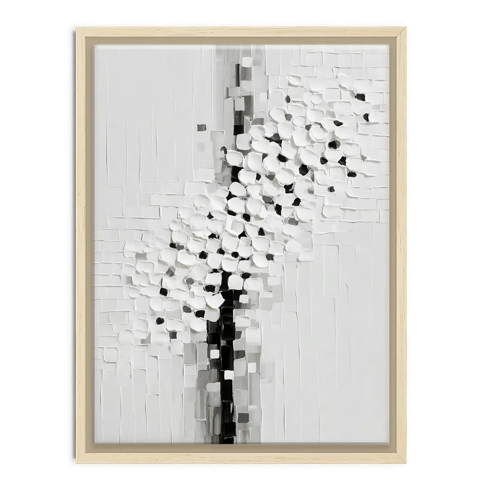 Textured White Blossoms Canvas Print Textured White Blossoms Canvas Print wall art product LSR Design Studio - Independent
