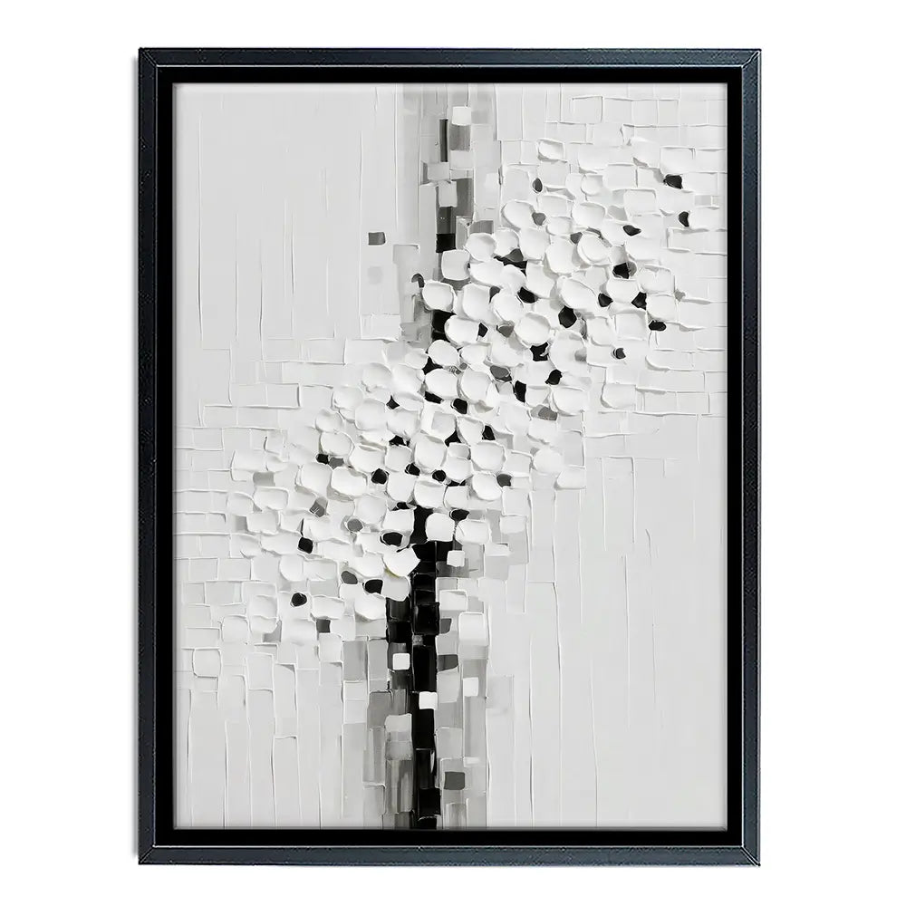 Textured White Blossoms Canvas Print Textured White Blossoms Canvas Print wall art product LSR Design Studio - Independent