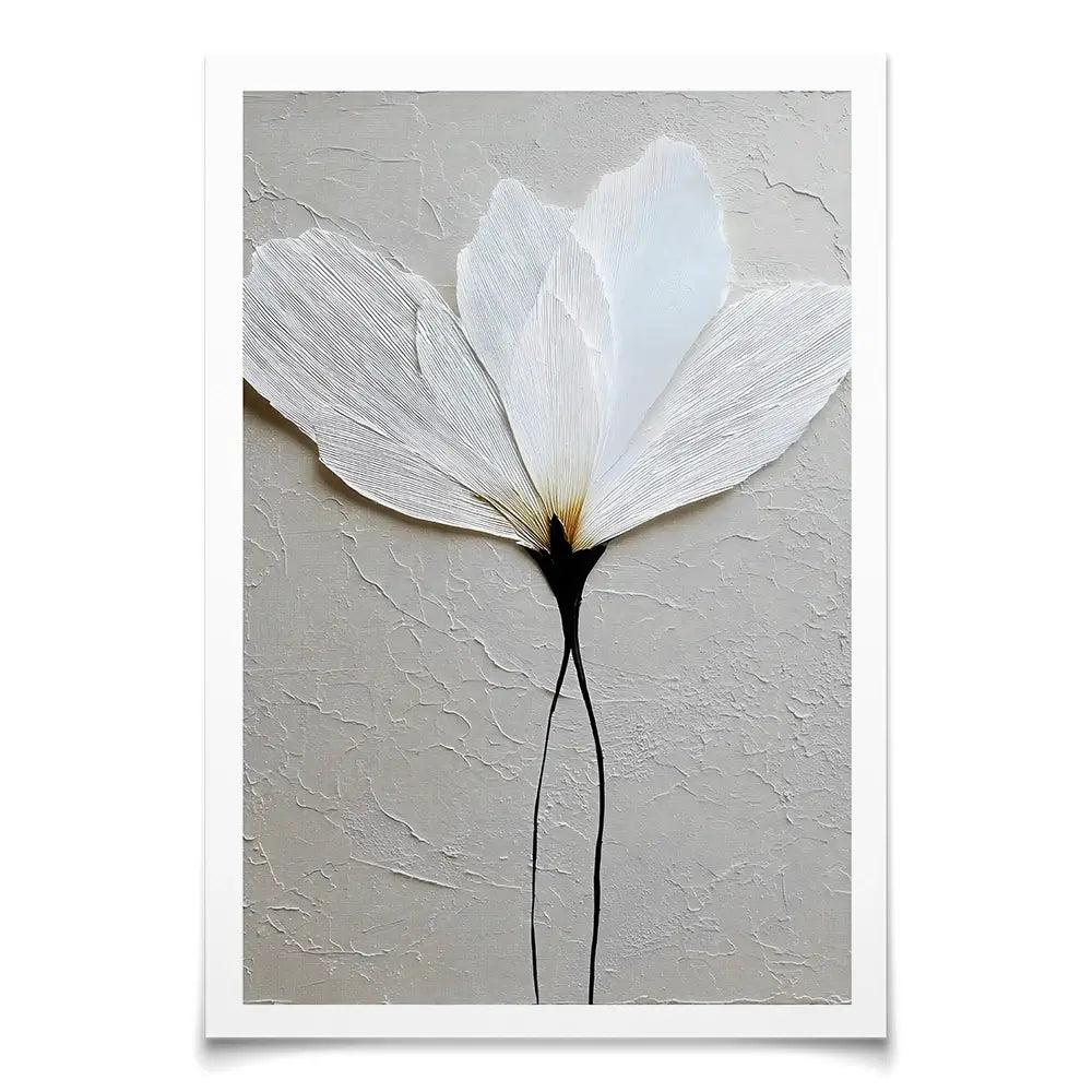 Textured White Flower Art Print Textured White Flower Art Print wall art product LSR Design Studio - Independent
