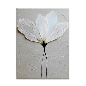 Textured White Flower Canvas Print Textured White Flower Canvas Print wall art product LSR Design Studio - Independent
