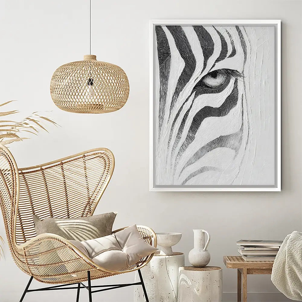 Textured Zebra Canvas Print Textured Zebra Canvas Print wall art product LSR Design Studio - Independent