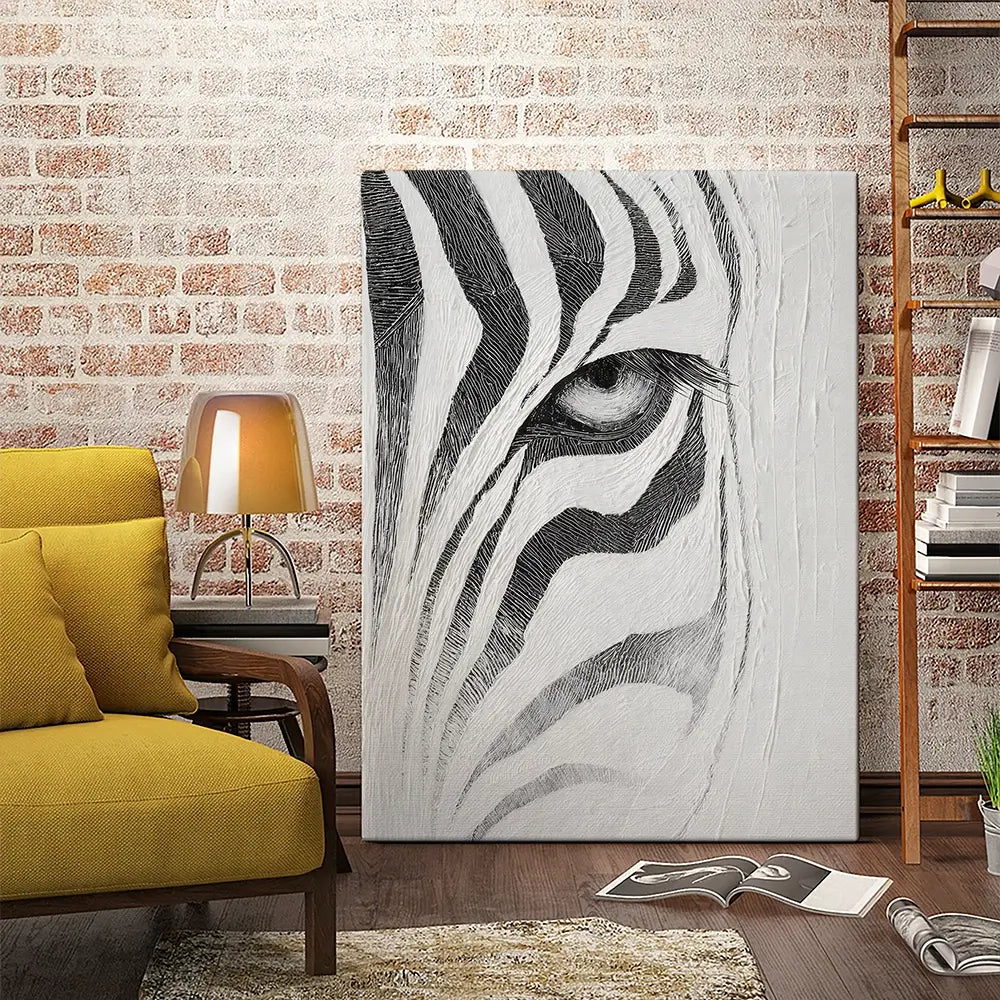 Textured Zebra Canvas Print Textured Zebra Canvas Print wall art product LSR Design Studio - Independent