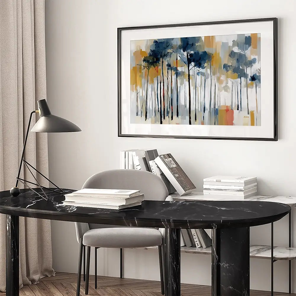 The Abstract Forest Framed Art Print The Abstract Forest Framed Art Print wall art product Leon Devenice