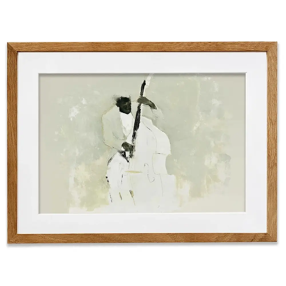 The Bassist Framed Art Print The Bassist Framed Art Print wall art product Chromatic Storm Studio