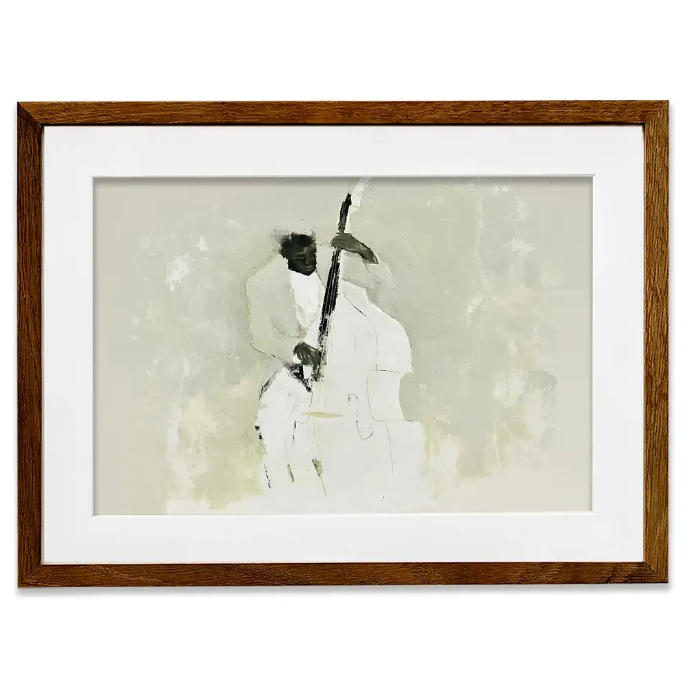 The Bassist Framed Art Print The Bassist Framed Art Print wall art product Chromatic Storm Studio