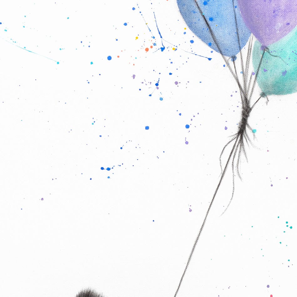 The Bear And The Balloons Art Print wall art product Ashvin Harrison