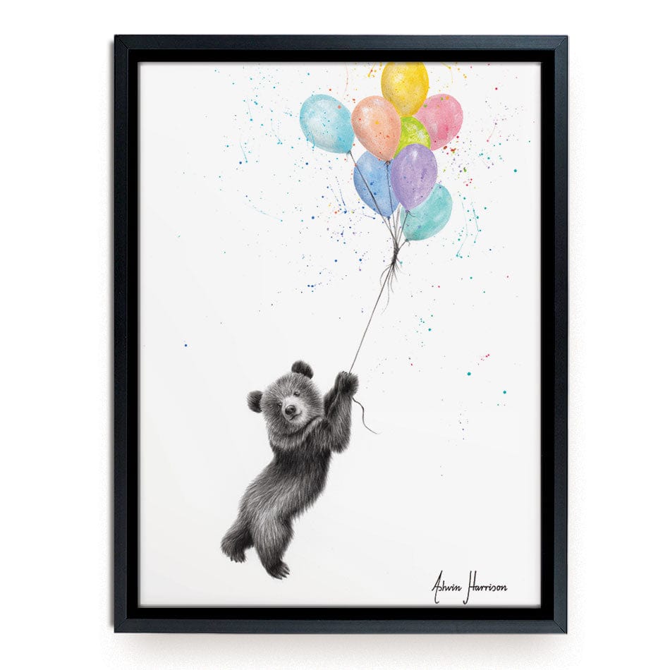 The Bear And The Balloons Canvas Print wall art product Ashvin Harrison