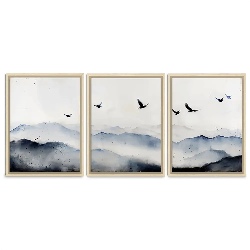 The Birds Trio Canvas Print The Birds Trio Canvas Print wall art product IAmHomeStudio