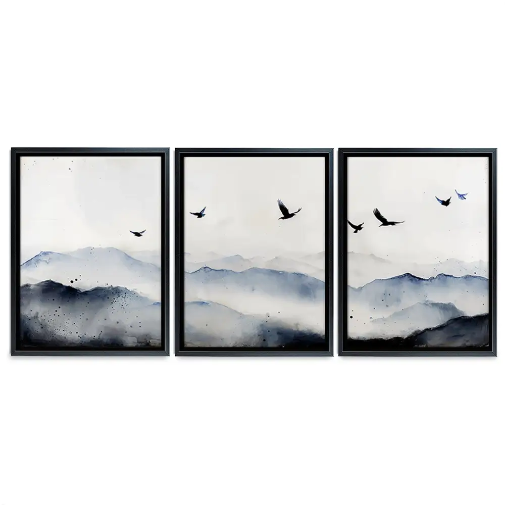 The Birds Trio Canvas Print The Birds Trio Canvas Print wall art product IAmHomeStudio