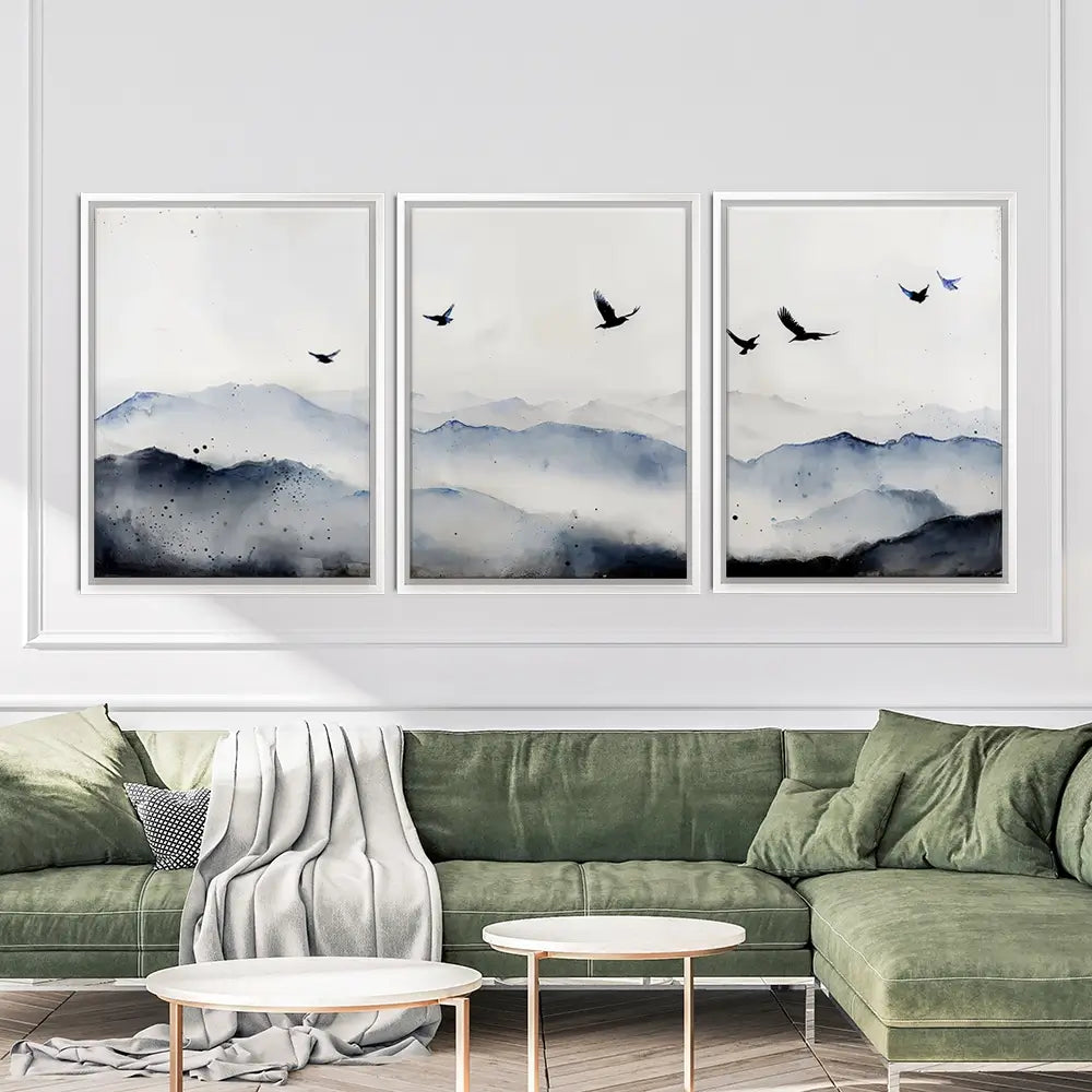 The Birds Trio Canvas Print The Birds Trio Canvas Print wall art product IAmHomeStudio