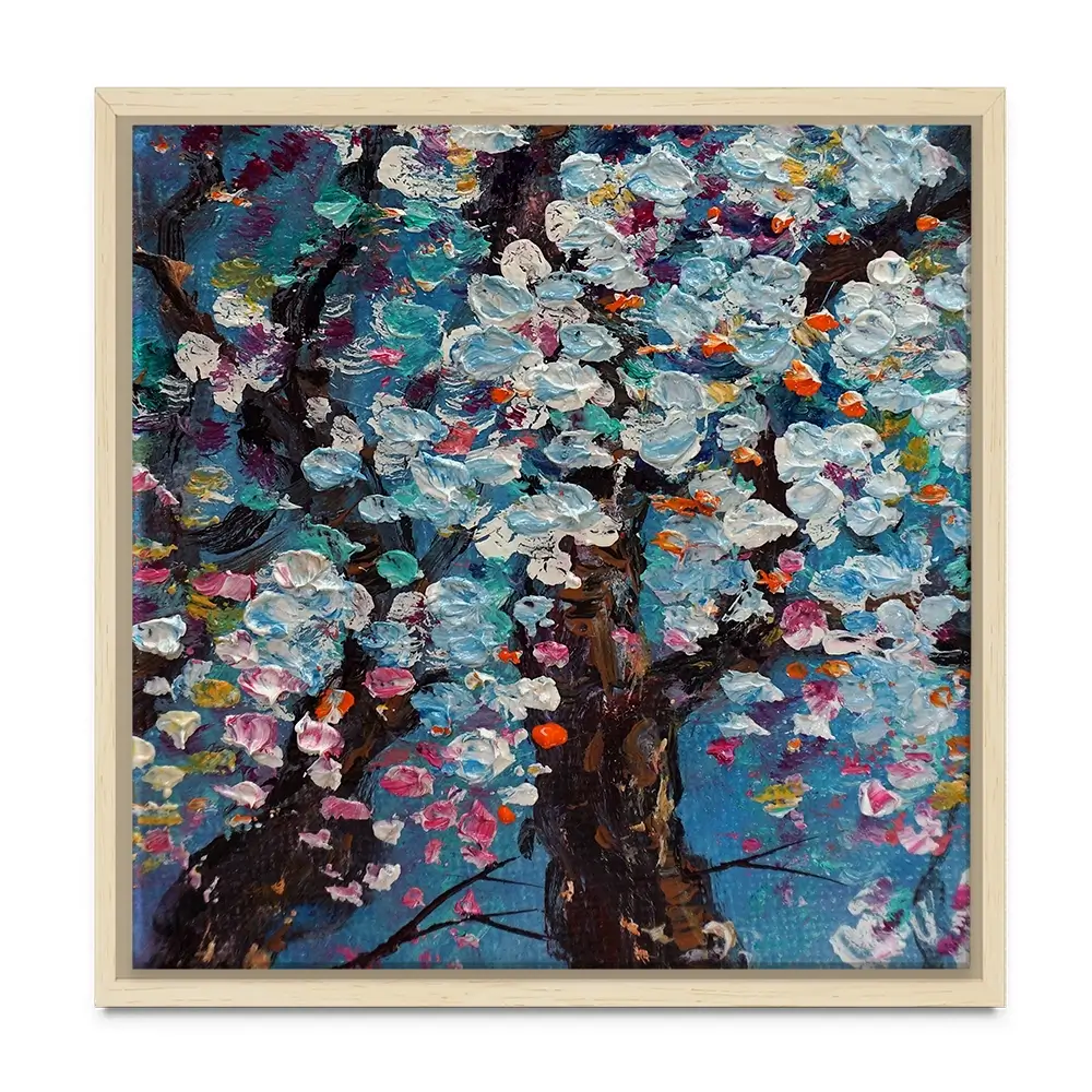 The Blossoming Tree Square Canvas Print The Blossoming Tree Square Canvas Print wall art product kwang gallery / Shutterstock