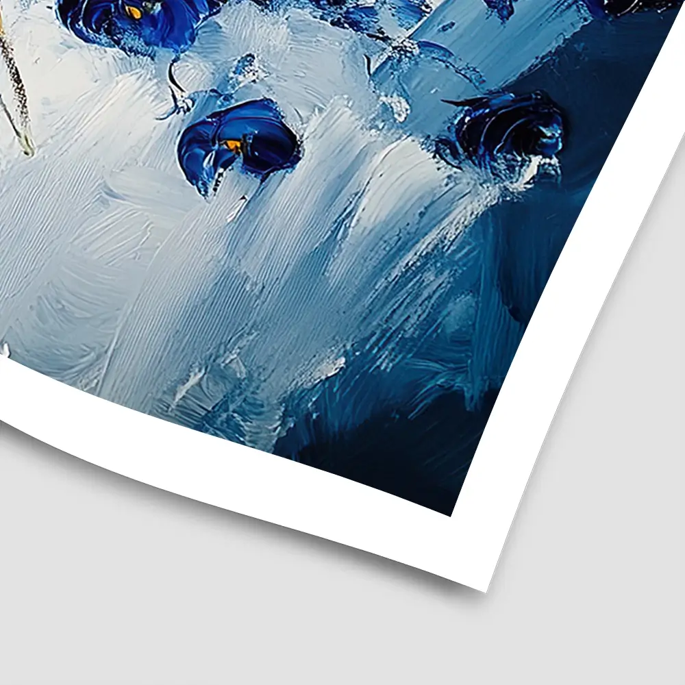 The Blue Bouquet Square Art Print The Blue Bouquet Square Art Print wall art product Violeta Allaberdieva