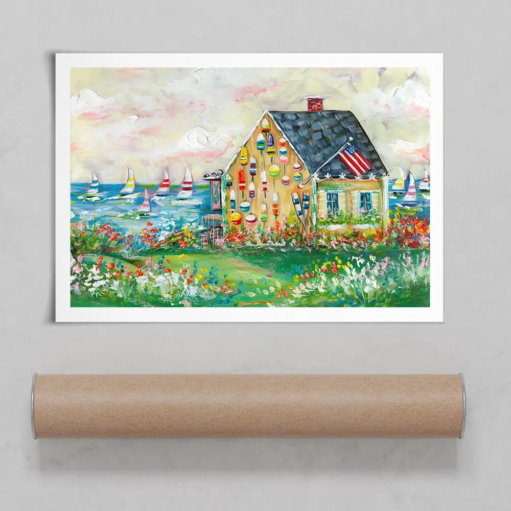 The Boat House Art Print The Boat House Art Print wall art product Estelle Grengs - Independent