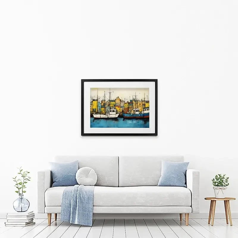 The Boats Are In Framed Art Print The Boats Are In Framed Art Print wall art product David Alexander Elder