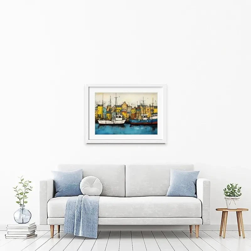 The Boats Are In Framed Art Print The Boats Are In Framed Art Print wall art product David Alexander Elder