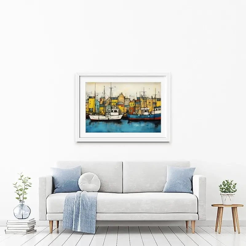The Boats Are In Framed Art Print The Boats Are In Framed Art Print wall art product David Alexander Elder
