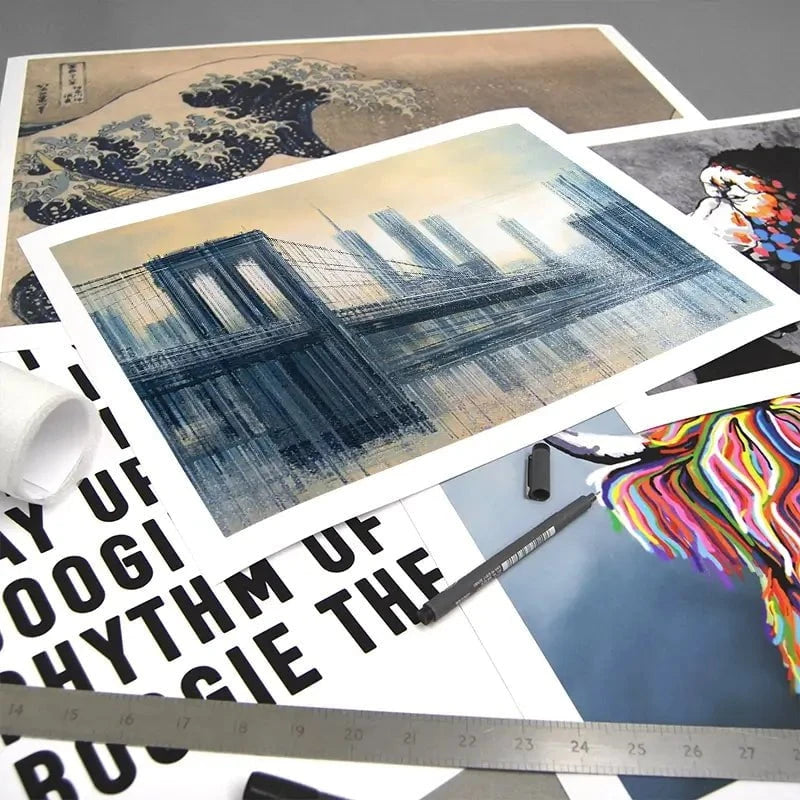 The Brooklyn Bridge As The Sun Sets Art Print The Brooklyn Bridge As The Sun Sets Art Print wall art product Marc Todd - Independent