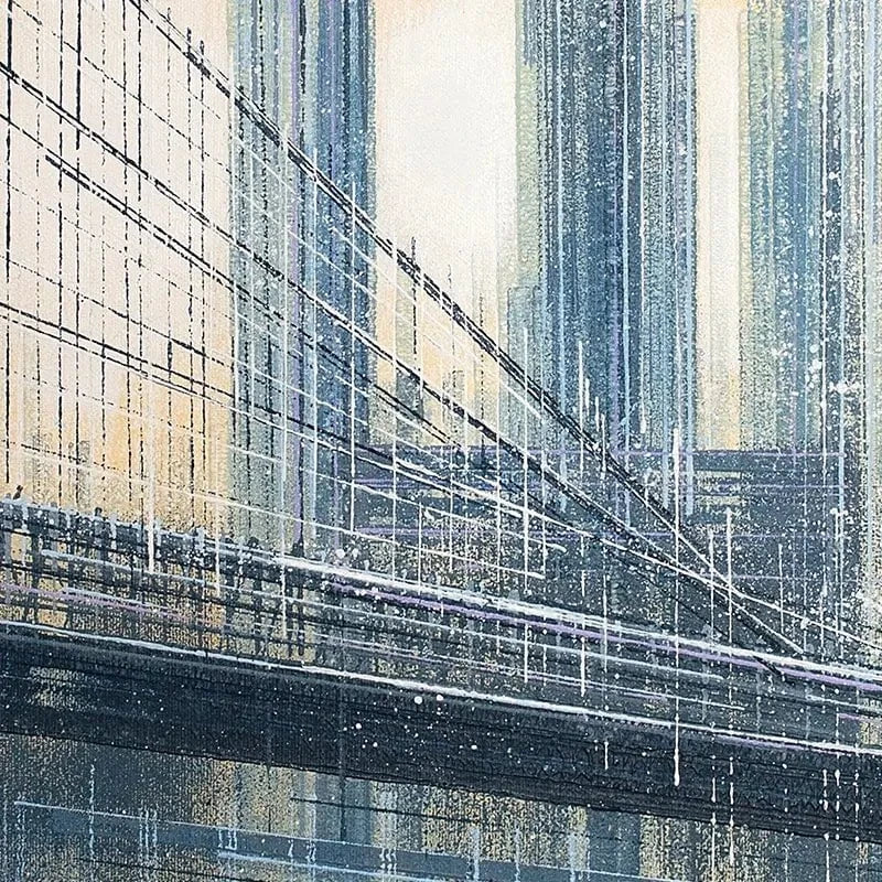 The Brooklyn Bridge As The Sun Sets Canvas Print The Brooklyn Bridge As The Sun Sets Canvas Print wall art product Marc Todd - Independent