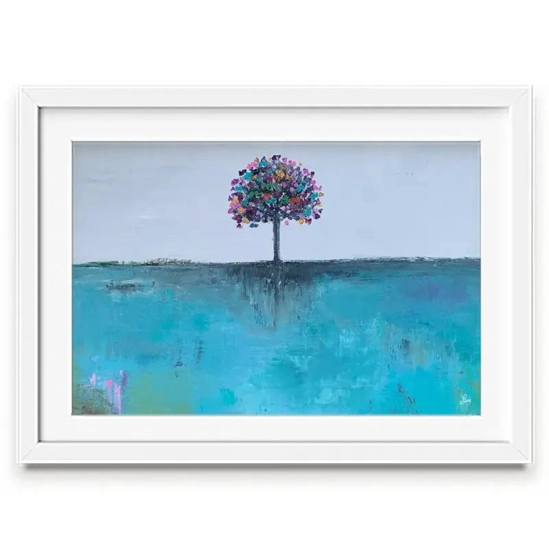 The Butterfly Tree Framed Art Print The Butterfly Tree Framed Art Print wall art product Laure Bury