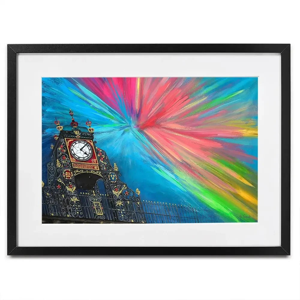 The Celestial Chester Clock Framed Art Print The Celestial Chester Clock Framed Art Print wall art product Jo Gough