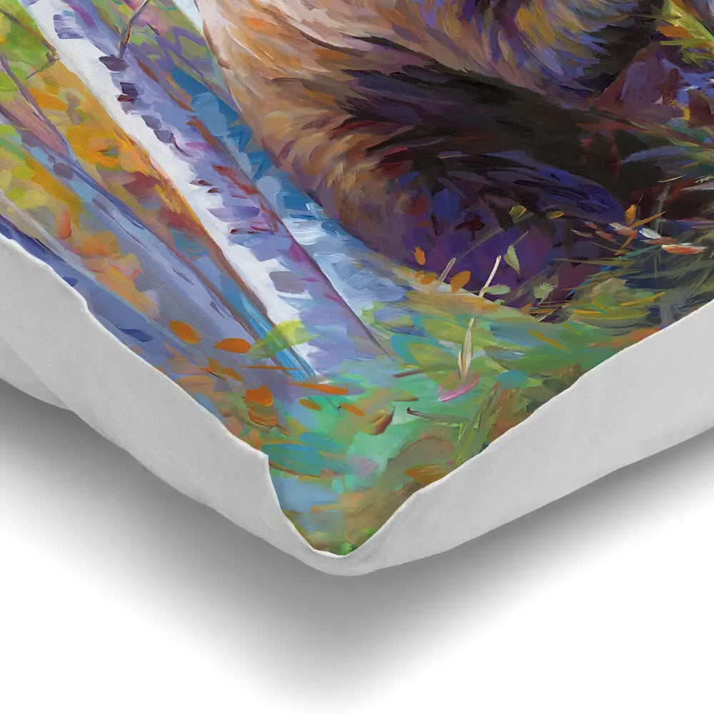 The Curious Bears Among The Birch Trees Cushion The Curious Bears Among The Birch Trees Cushion wall art product Leon Devenice