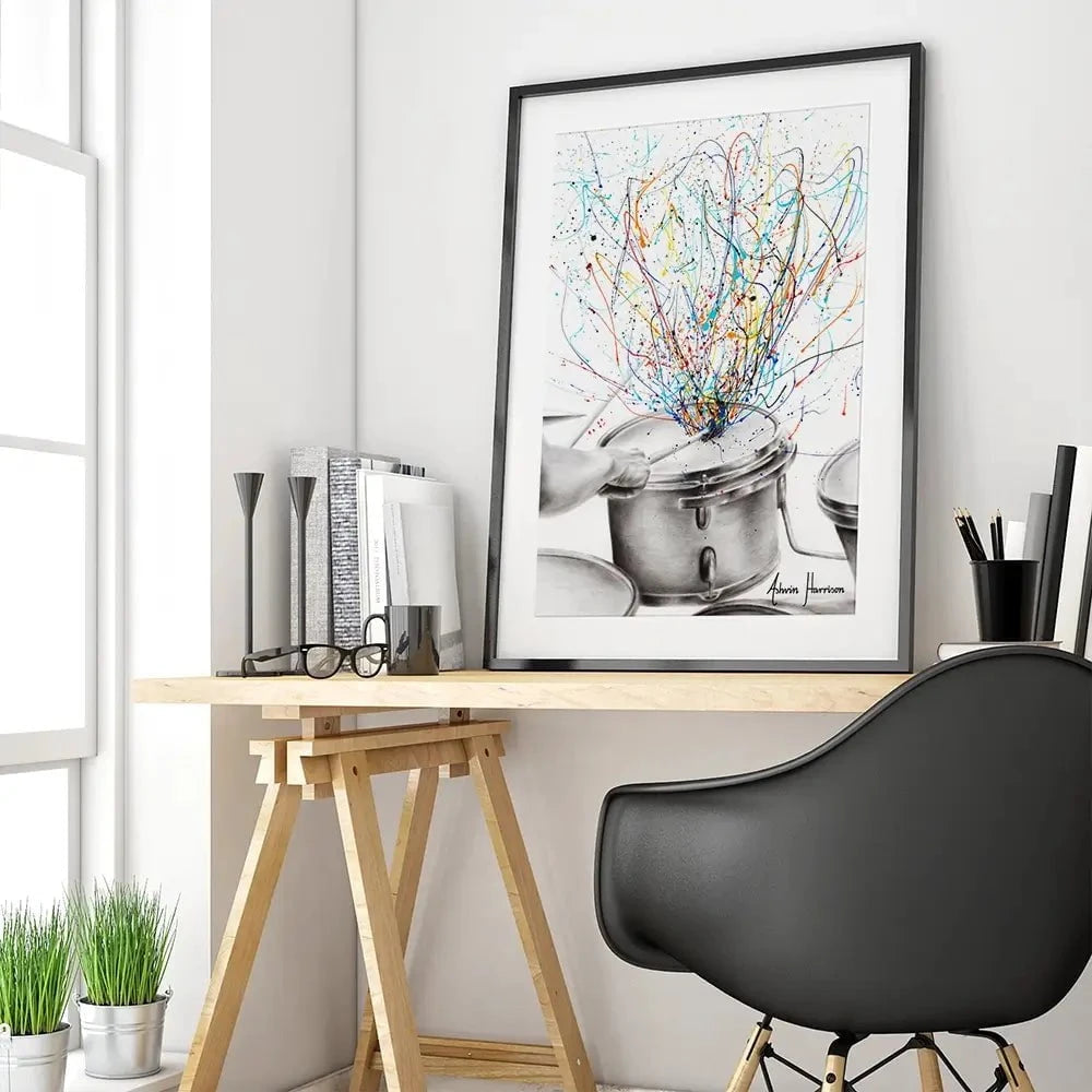 The Drum Solo Framed Art Print The Drum Solo Framed Art Print wall art product Ashvin Harrison