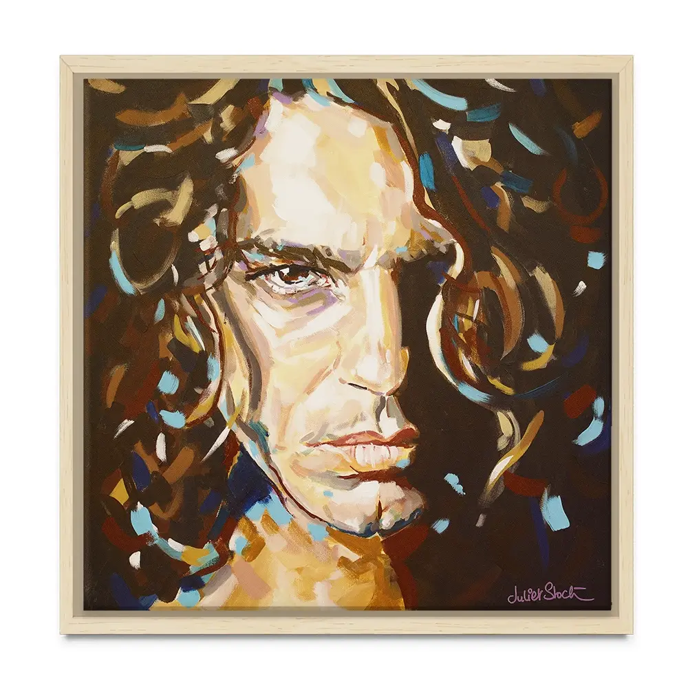 The Face Michael Hutchence Square Canvas Print The Face Michael Hutchence Square Canvas Print wall art product Juliet Stockton