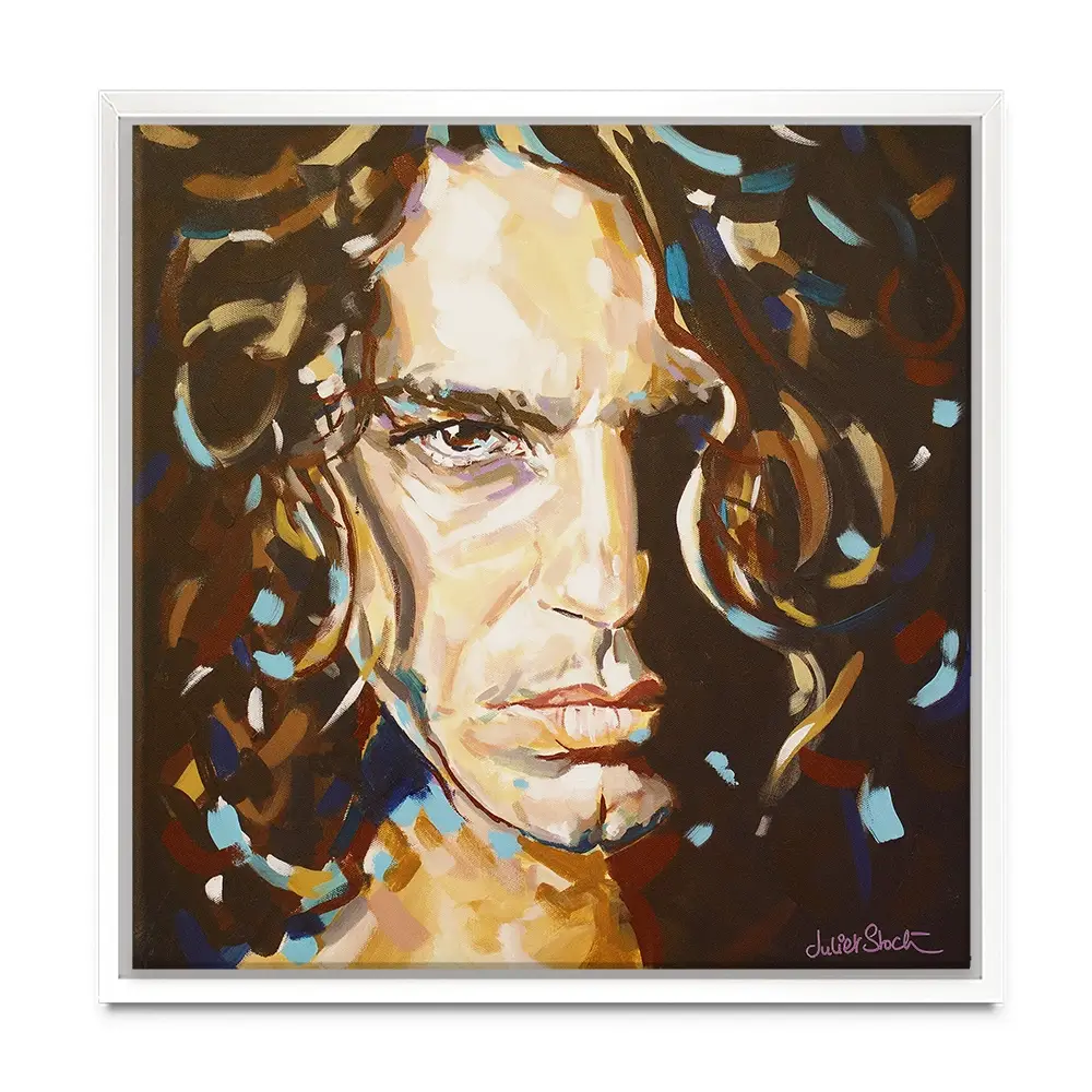 The Face Michael Hutchence Square Canvas Print The Face Michael Hutchence Square Canvas Print wall art product Juliet Stockton