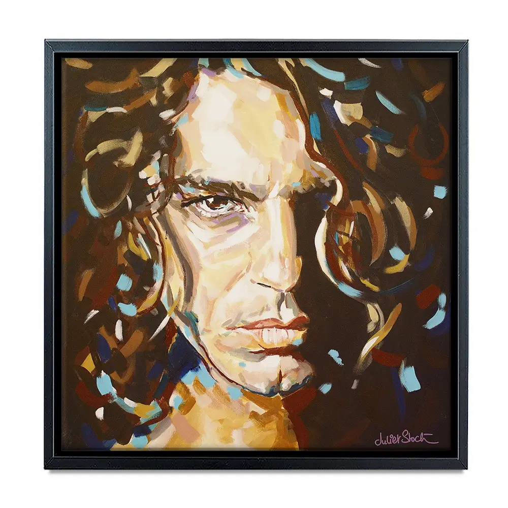 The Face Michael Hutchence Square Canvas Print The Face Michael Hutchence Square Canvas Print wall art product Juliet Stockton