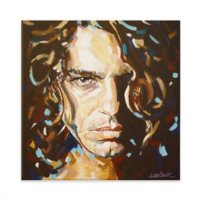 The Face Michael Hutchence Square Canvas Print The Face Michael Hutchence Square Canvas Print wall art product Juliet Stockton