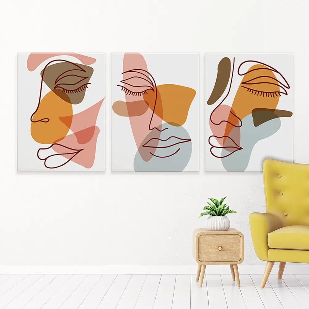 The Faces Trio Canvas Print The Faces Trio Canvas Print wall art product Art Print Shop