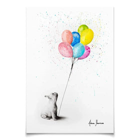 The French Bulldog And The Balloons Art Print The French Bulldog And The Balloons Art Print wall art product Ashvin Harrison